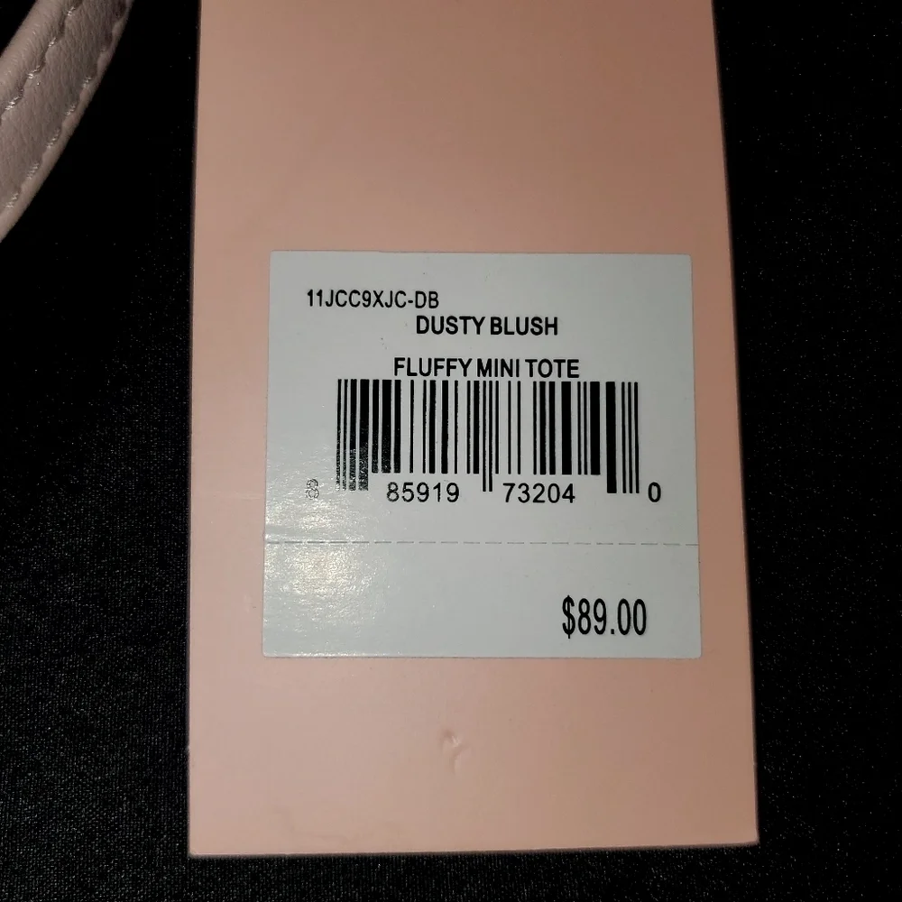 JUICY COUTURE PINK FUZZY FURRY TOTE BAG